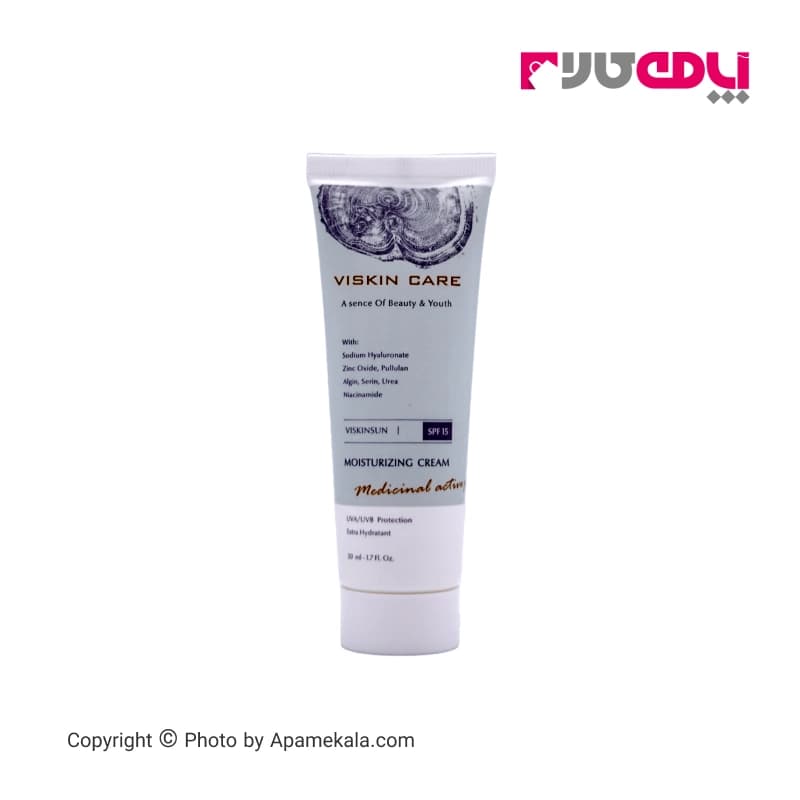کرم مرطوب کننده ویسکین کر viskin care مدل spf15 حجم 50 میل