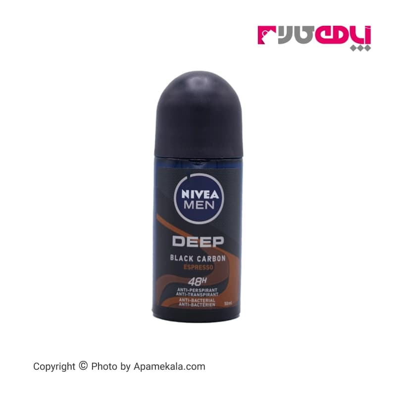 رول ضد تعریق مردانه نیوآ nivea مدل deep black carbon espresso حجم 50 میل