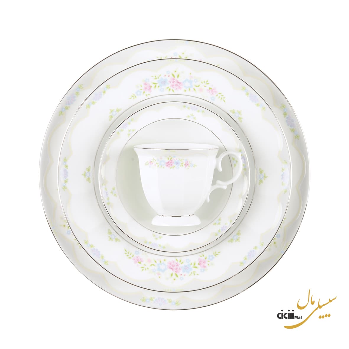 سرویس غذاخوری چینی زرین ایران نئوکلاسیک گلاریس