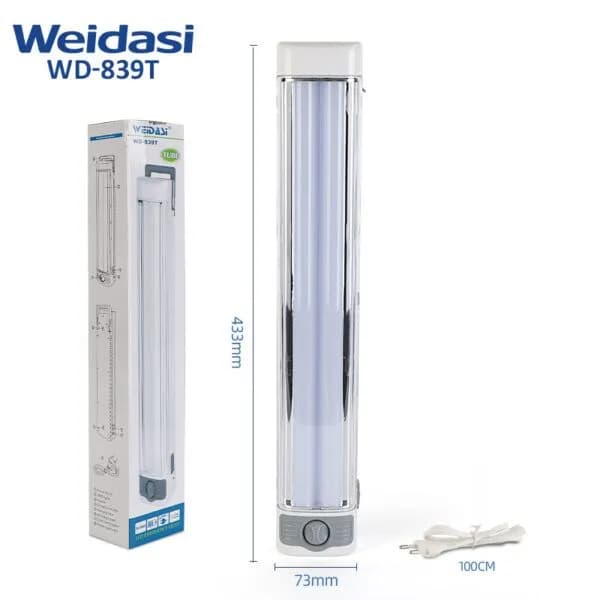چراغ اضطراری کمپینگ قابل شارژ ویداسی دیمردار مدل WD-839T