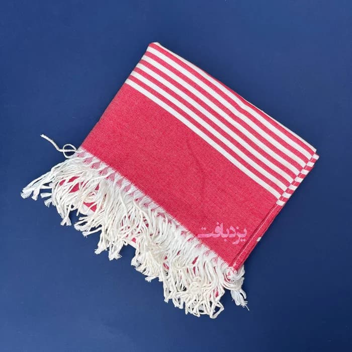 حوله استخری و مسافرتی نخی یزدی رنگ قرمز