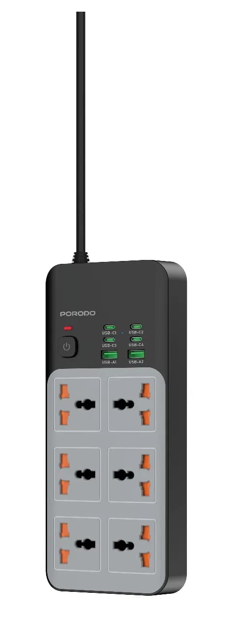 چندراهی برق 6AC و 6USB مدل 3000W Universal پرودو