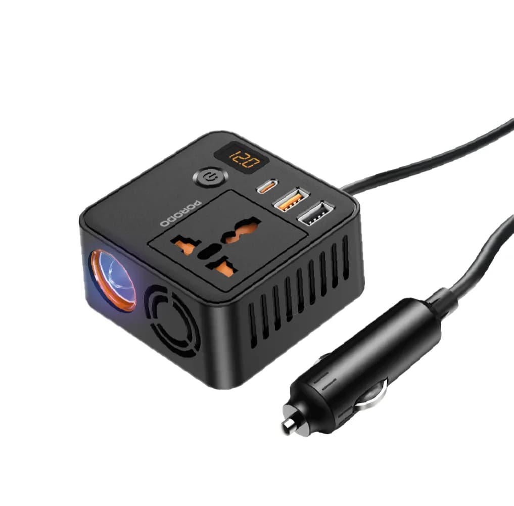 مبدل برق خودرو رومیزی Universal مدل Power Inverter پورودو — تصویر ۲