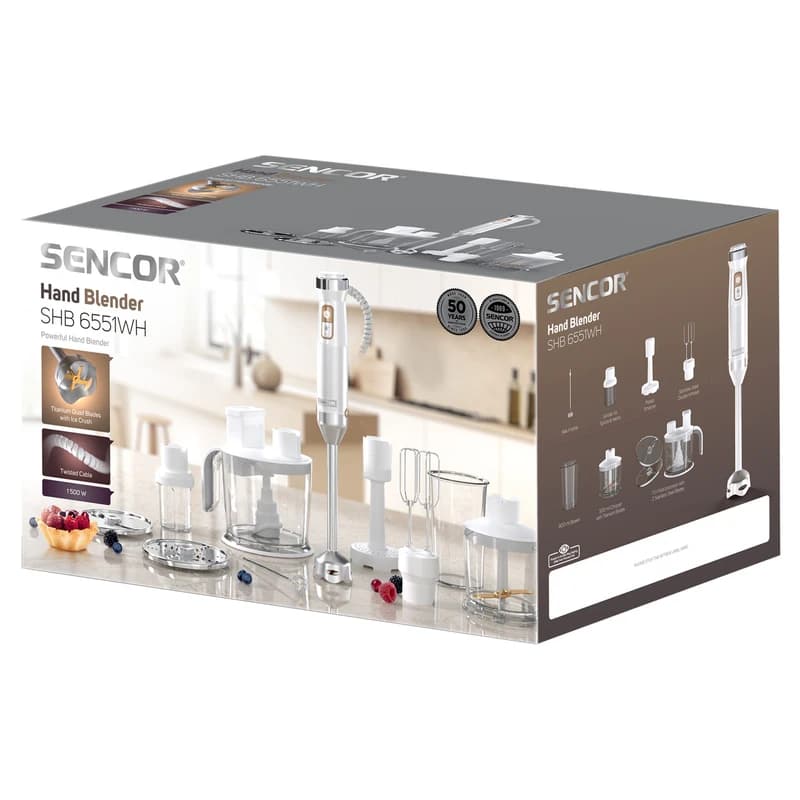 گوشت کوب برقی چندکاره 1500 وات سنکور مدل SHB 6551WH — تصویر ۲