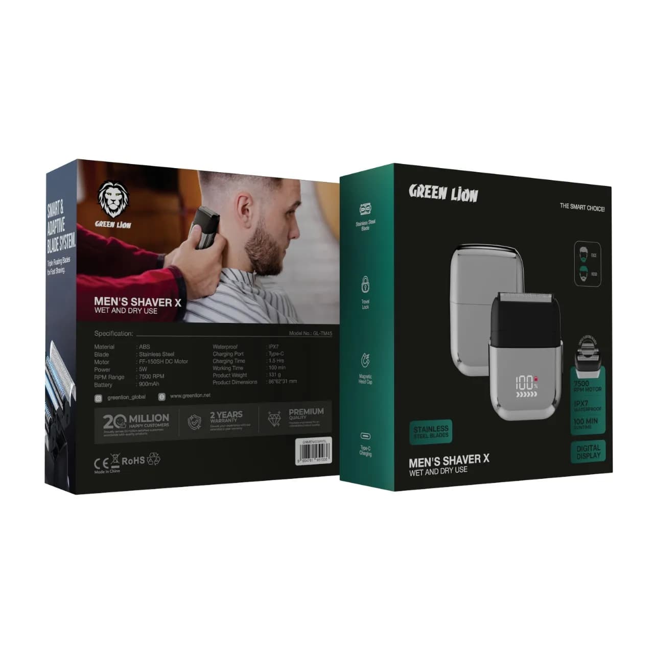 ماشین اصلاح مردانه ضدآب مدل Men’s Shaver X گرین لاین — تصویر ۳