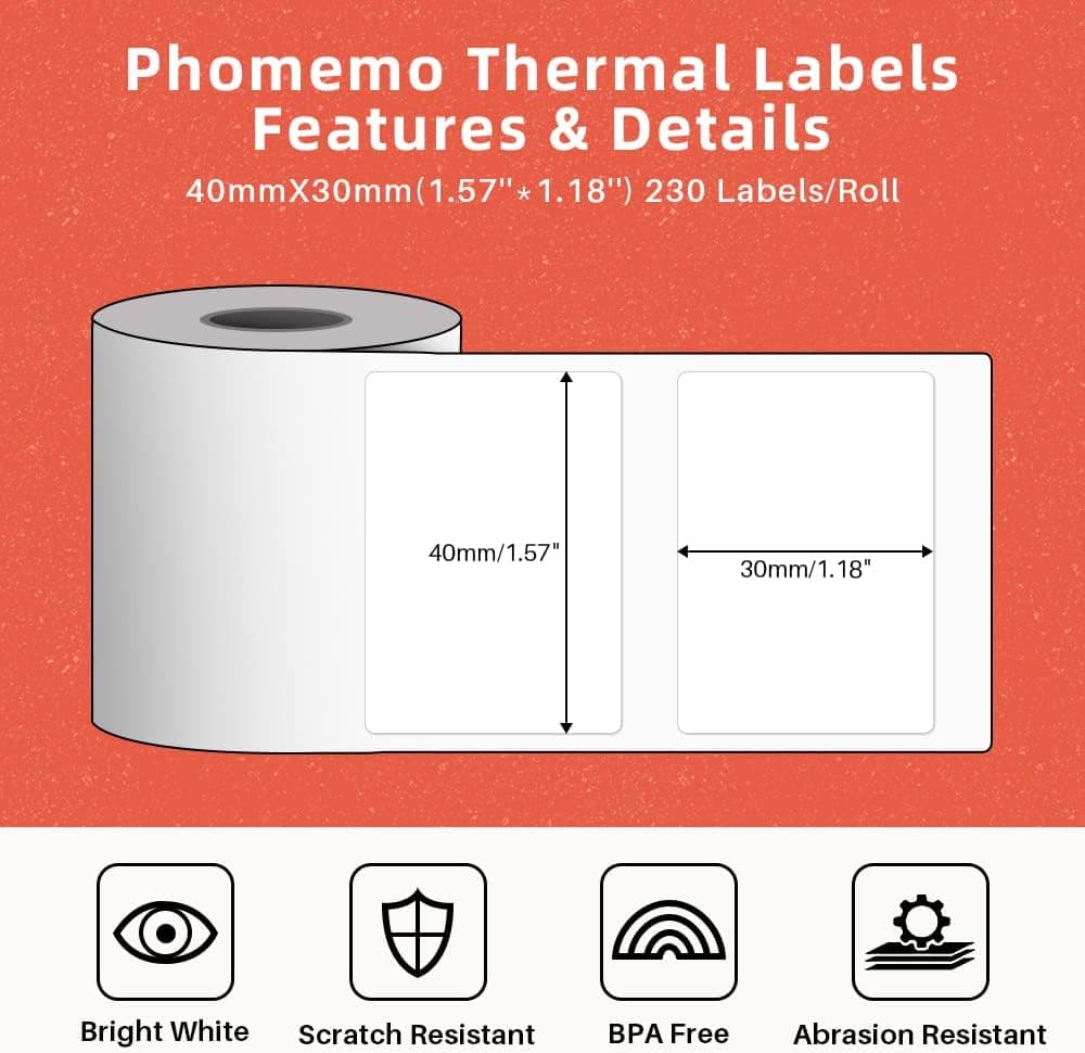 لیبل حرارتی Phomemo — تصویر ۶