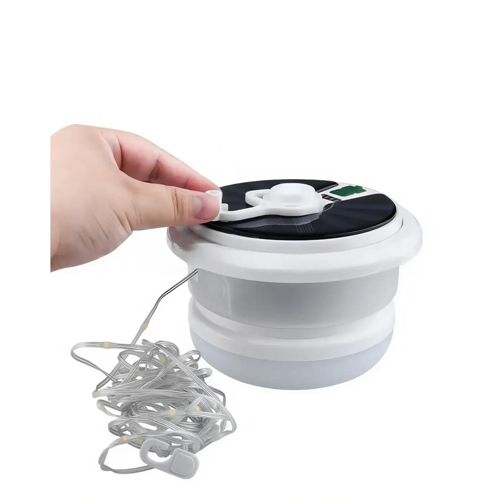 چراغ کمپینگ و ریسه نوری خورشیدی گرین لاین مدل Solar LED Lumex — تصویر ۳