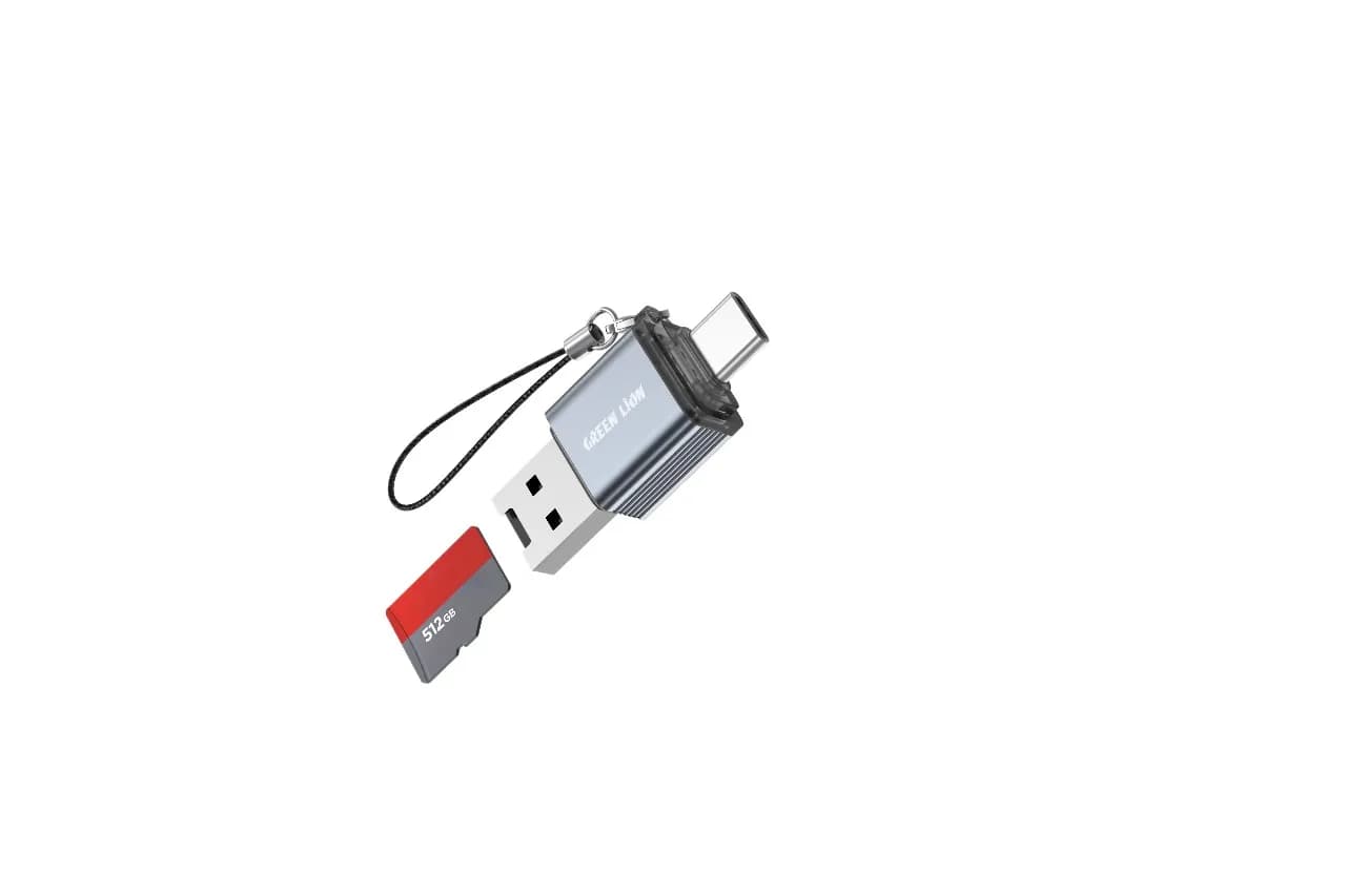 کارت خوان 2 در 1 USB-C/USB-A مدل Micro SD Reader گرین لاین