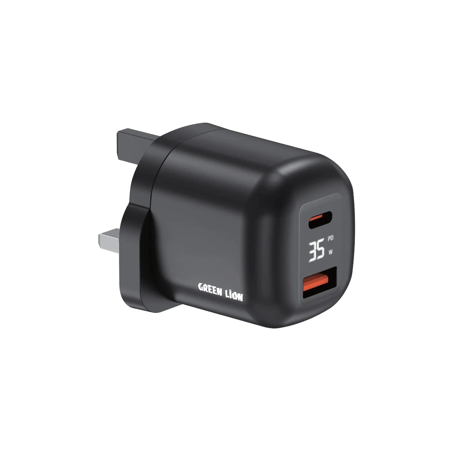 شارژر دیواری GaN دو پورت USB‑C و USB‑A مدل Q-Series PD35W گرین لاین — تصویر ۲
