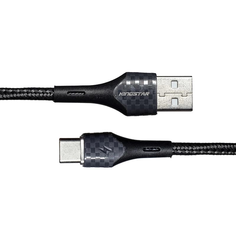 کابل شارژ تایپ سی فست شارژ KingStar K20C 2.4A 1m — تصویر ۵