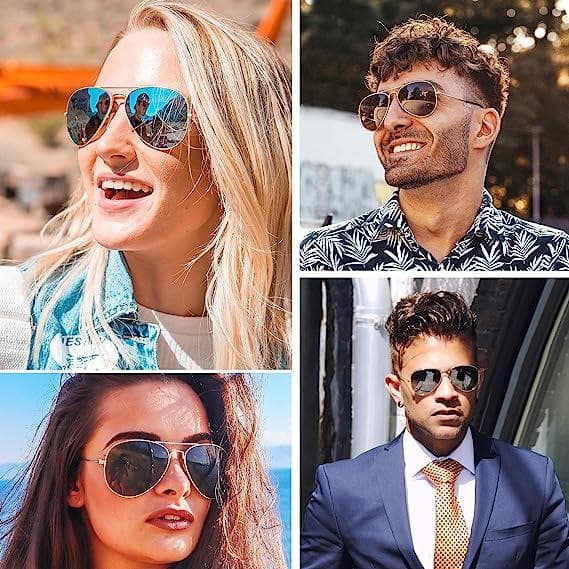 عینک آفتابی زنانه و مردانه KANASTAL Pilot Polarized Sunglasses for Men Women — تصویر ۷