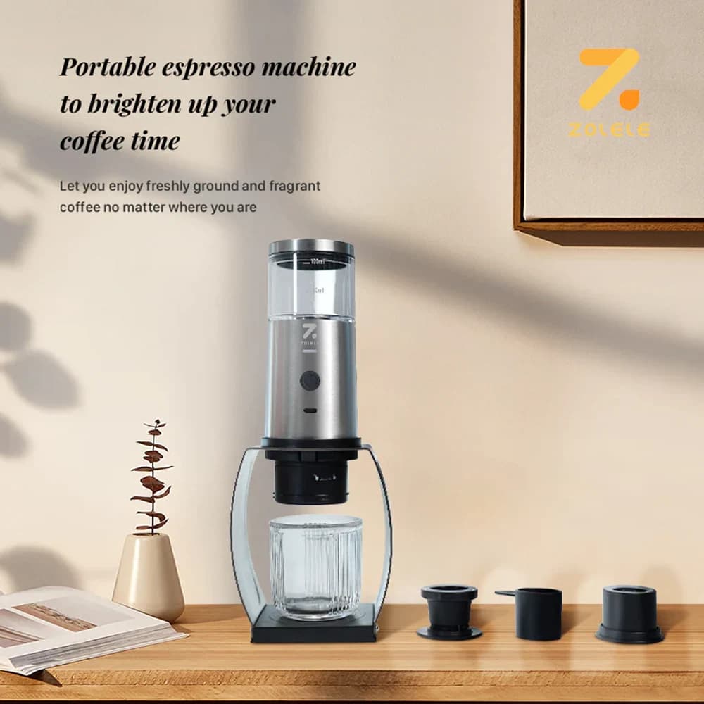 دستگاه قهوه ساز شارژی قابل حمل شیائومی مدل ZOLELE MG73T Portable Mini Coffee Machine Wireless — تصویر ۲