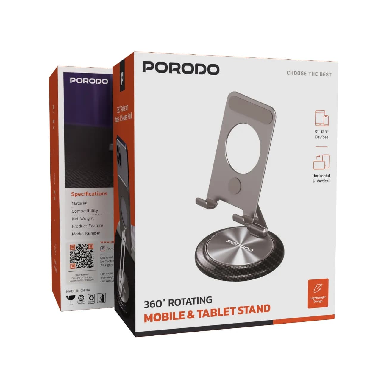 پایه نگهدارنده آلومینیومی تاشو مدل 360 Rotating پرودو — تصویر ۴