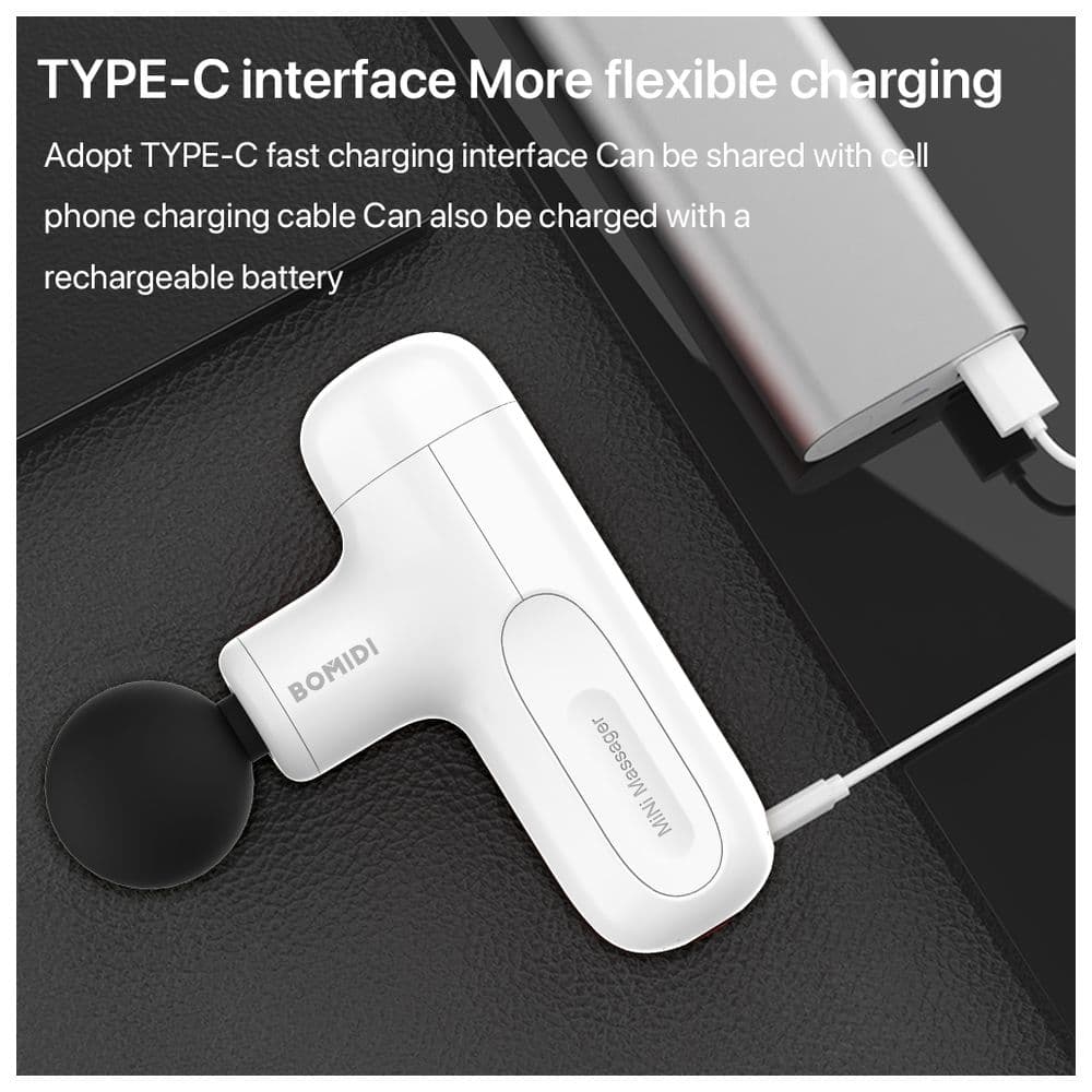 ماساژور چند منظوره شیائومی مدل Bomidi M1 Portable Mini Massage Gun — تصویر ۵
