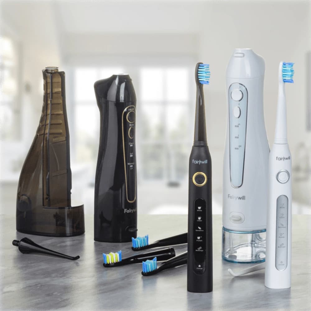 مسواک برقی و واترجت فریویل مدل Fairywill Sonic Electric Toothbrush for Adults and Kids D8 — تصویر ۶