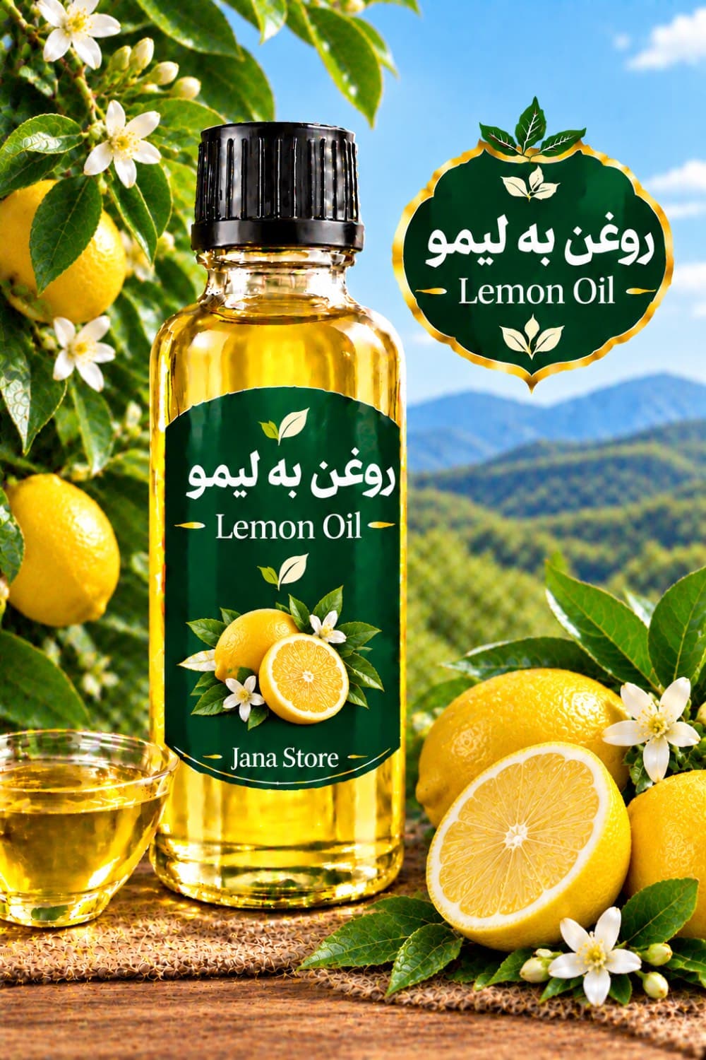 روغن گیاهی به لیمو (60میلی )