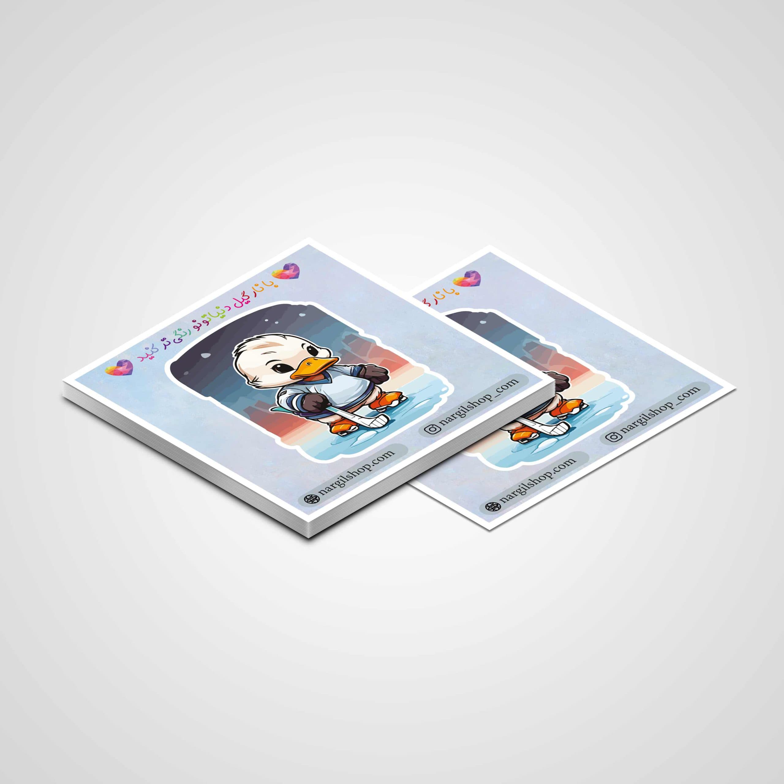استیکر اردک گوگولی 17 | Cute Duck sticker 17 — تصویر ۲