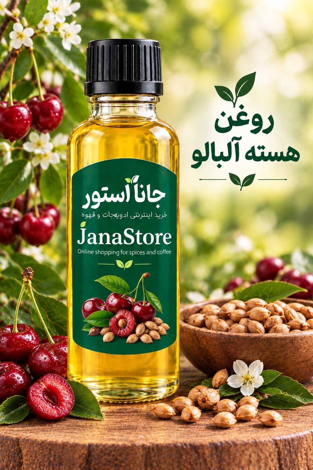 روغن هسته آلبالو (120میلی )