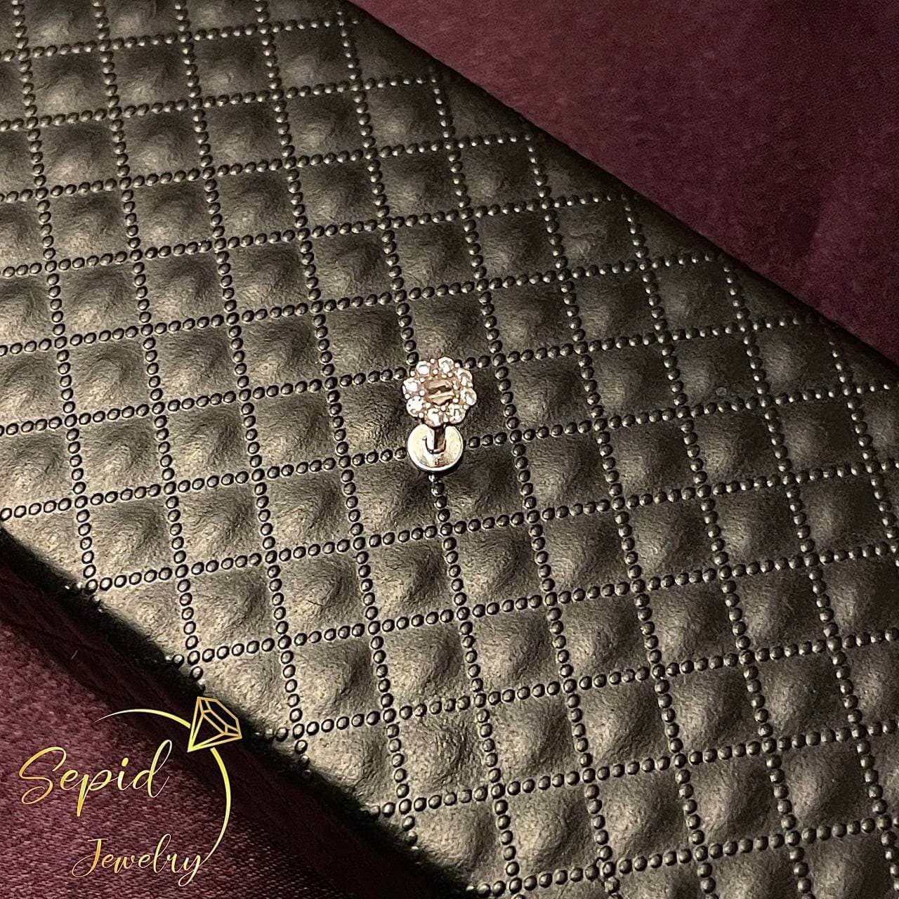 پیرسینگ نقره چند منظوره پشت تخت دایره تو خالی — تصویر ۳