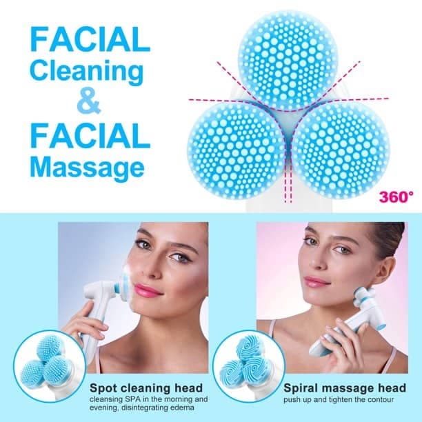 فیس براش شارژی ضد آب مدل facial cleansing spain brush