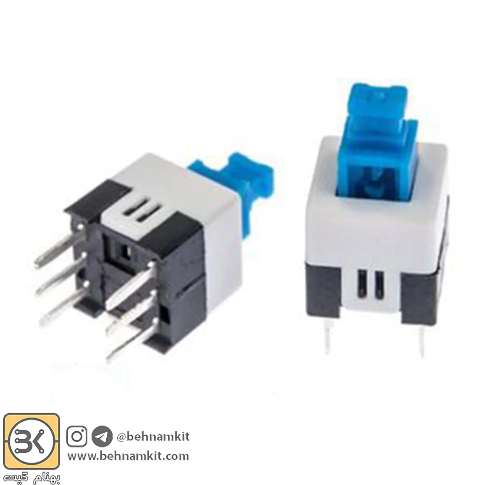 شاستی فشاری 6 پایه ایستاده (s: 6 pin 7×7 mm)