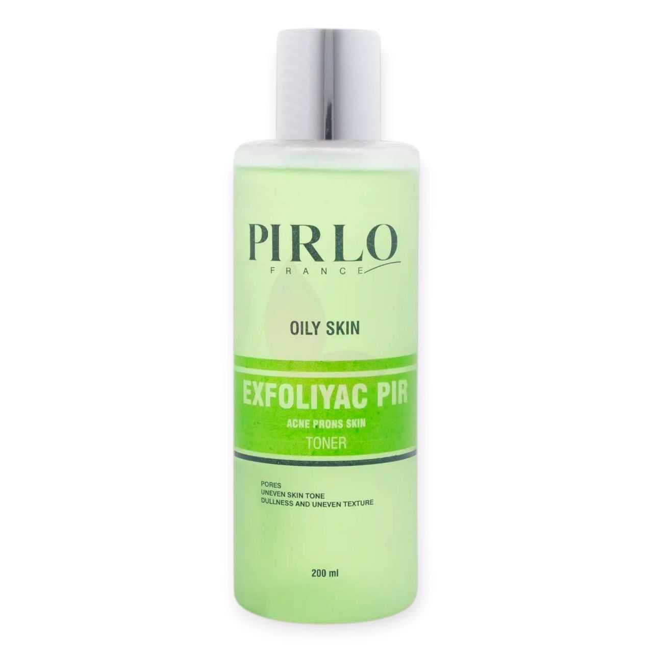تونر آبرسان صورت پوست چرب و جوشدار پیرلو PIRLO مدل Exfoliyac Pir حجم 200 میل