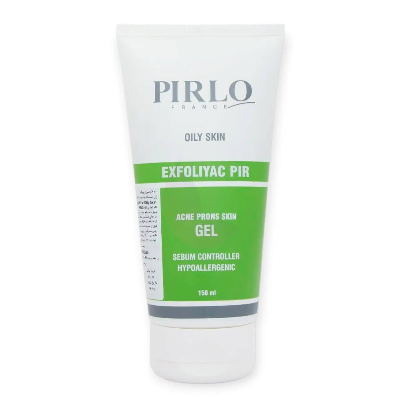 ژل شستشوی صورت پوست چرب و جوشدار پیرلو PIRLO مدل Exfoliyac Pir حجم 150 میل