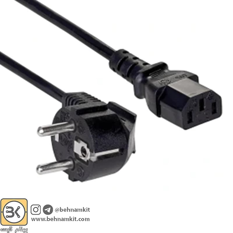 کابل برق کامپیوتر 3×75 طول 1.8 متر — تصویر ۲