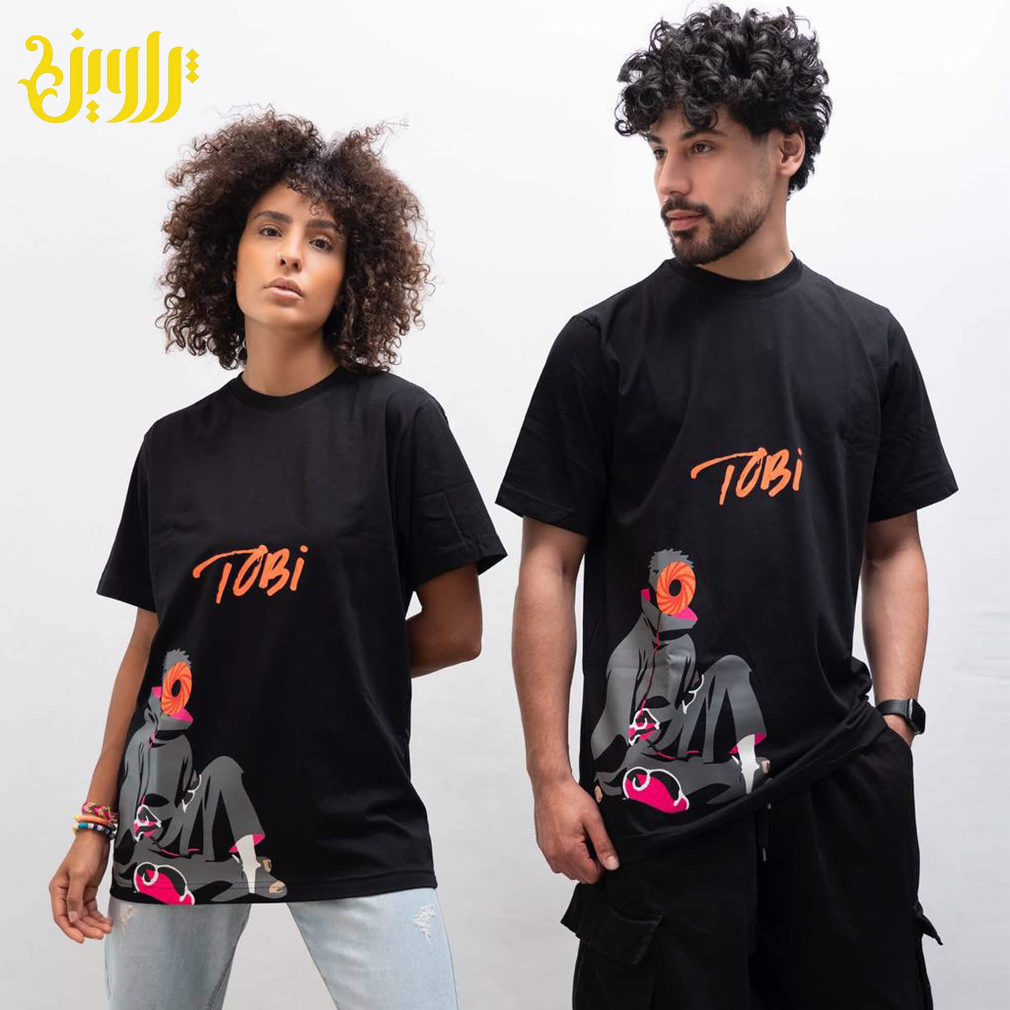 تیشرت انیمه ناروتو tobi نخ پنبه