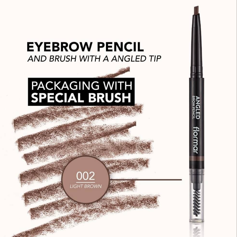 مداد ابرو براش دار آنجلد فلورمارflormar مدل Angled Brow Pencil همه شماره ها — تصویر ۵
