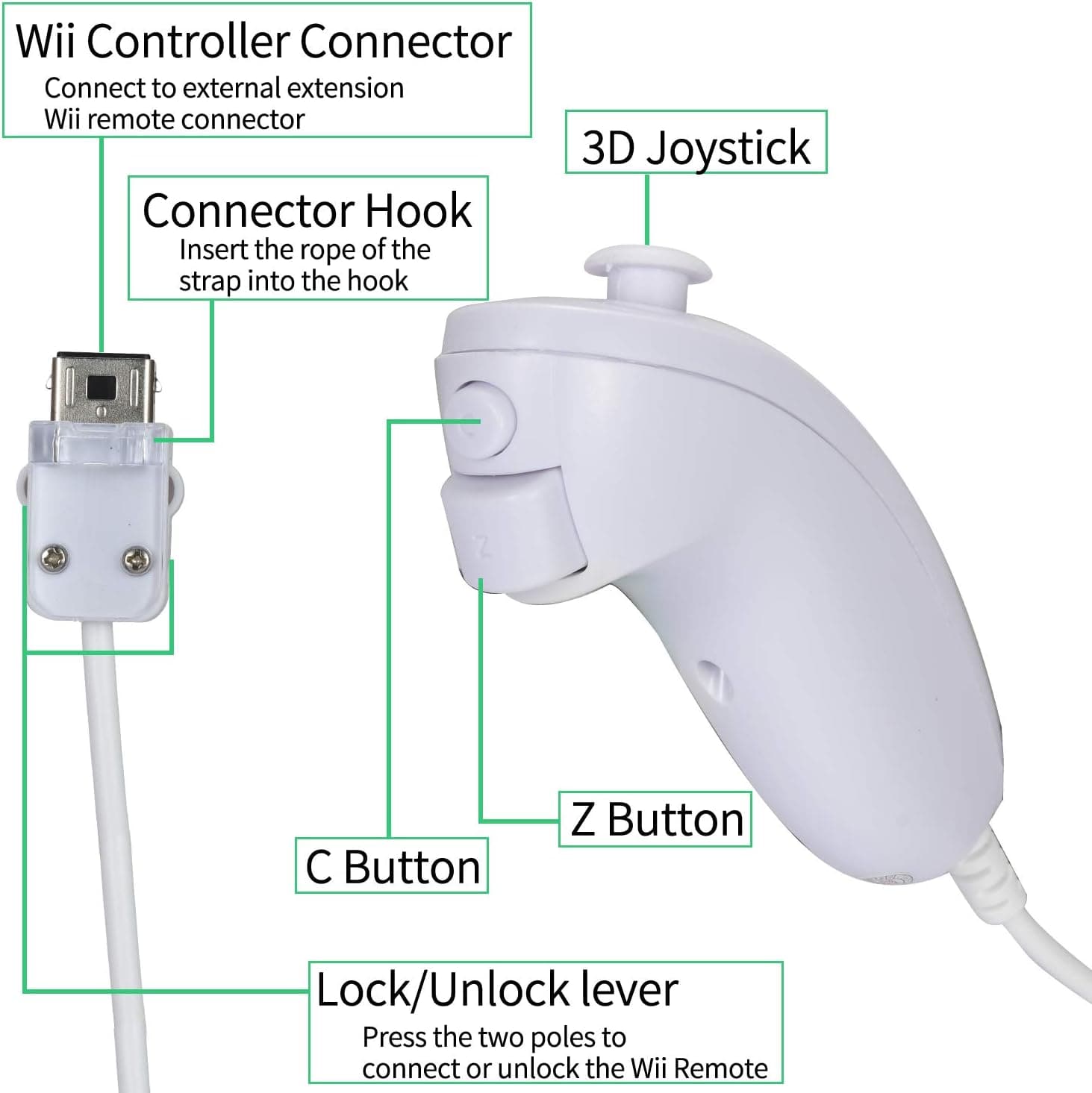 دسته نانچاک نینتندو وی Nintendo Wii و Wii U — تصویر ۴