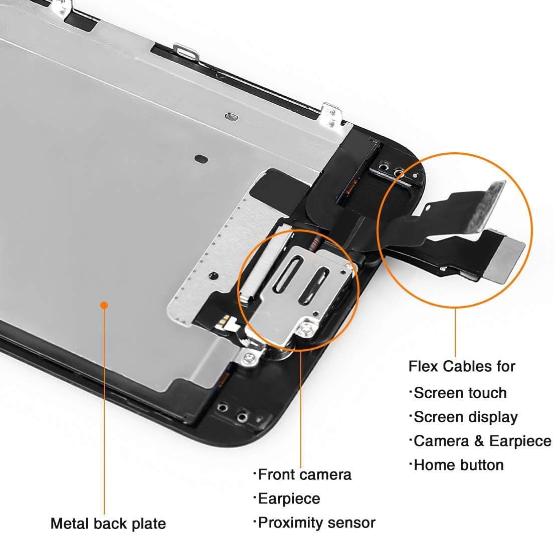 تاچ ال سی دی برای آیفون 6 پلاس 5.5 اینچ (با دکمه هوم، دوربین، سنسور فلکس) برند FLYLINKTECH — تصویر ۳