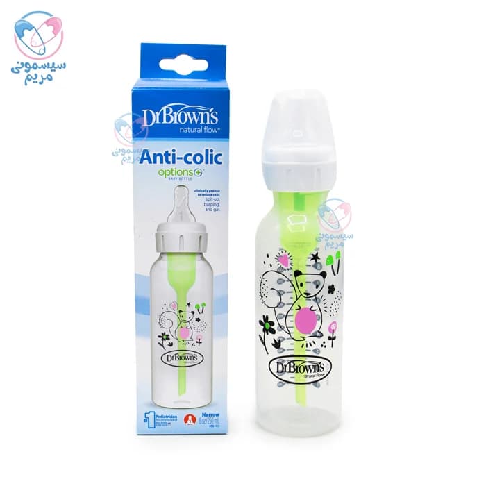 شیشه شیر 250 میل طلقی دکتر براون سنجاب Dr.Brown’s 81108 — تصویر ۳