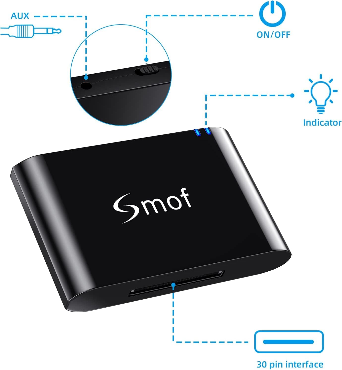 آداپتور بلوتوث 30 پین برای Sounddock، گیرنده صوتی برند Smof Premium — تصویر ۷