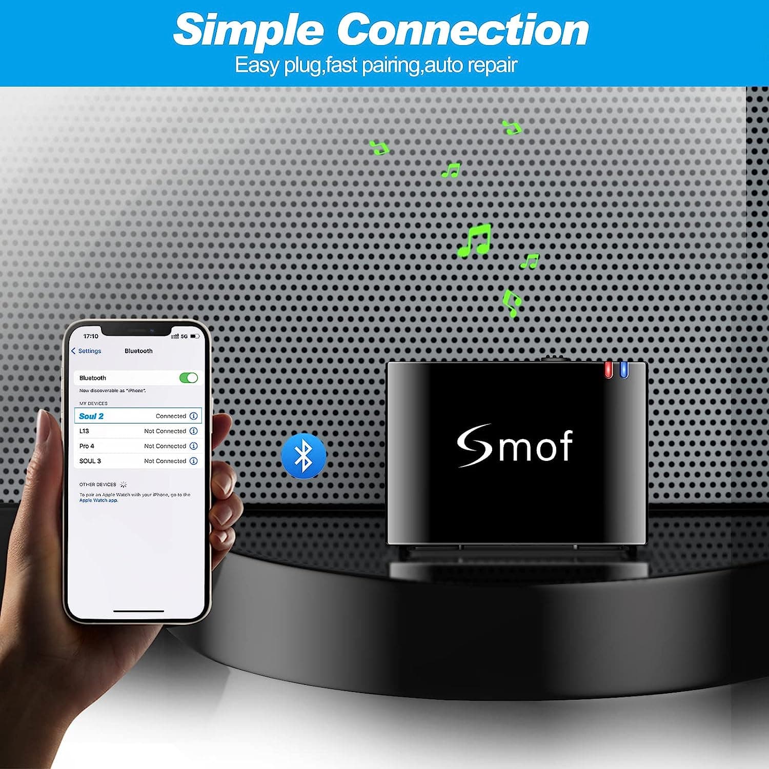 آداپتور بلوتوث 30 پین برای Sounddock، گیرنده صوتی برند Smof Premium