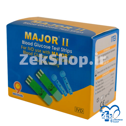 نوار تست قند خون Major II(بسته 25 تایی)