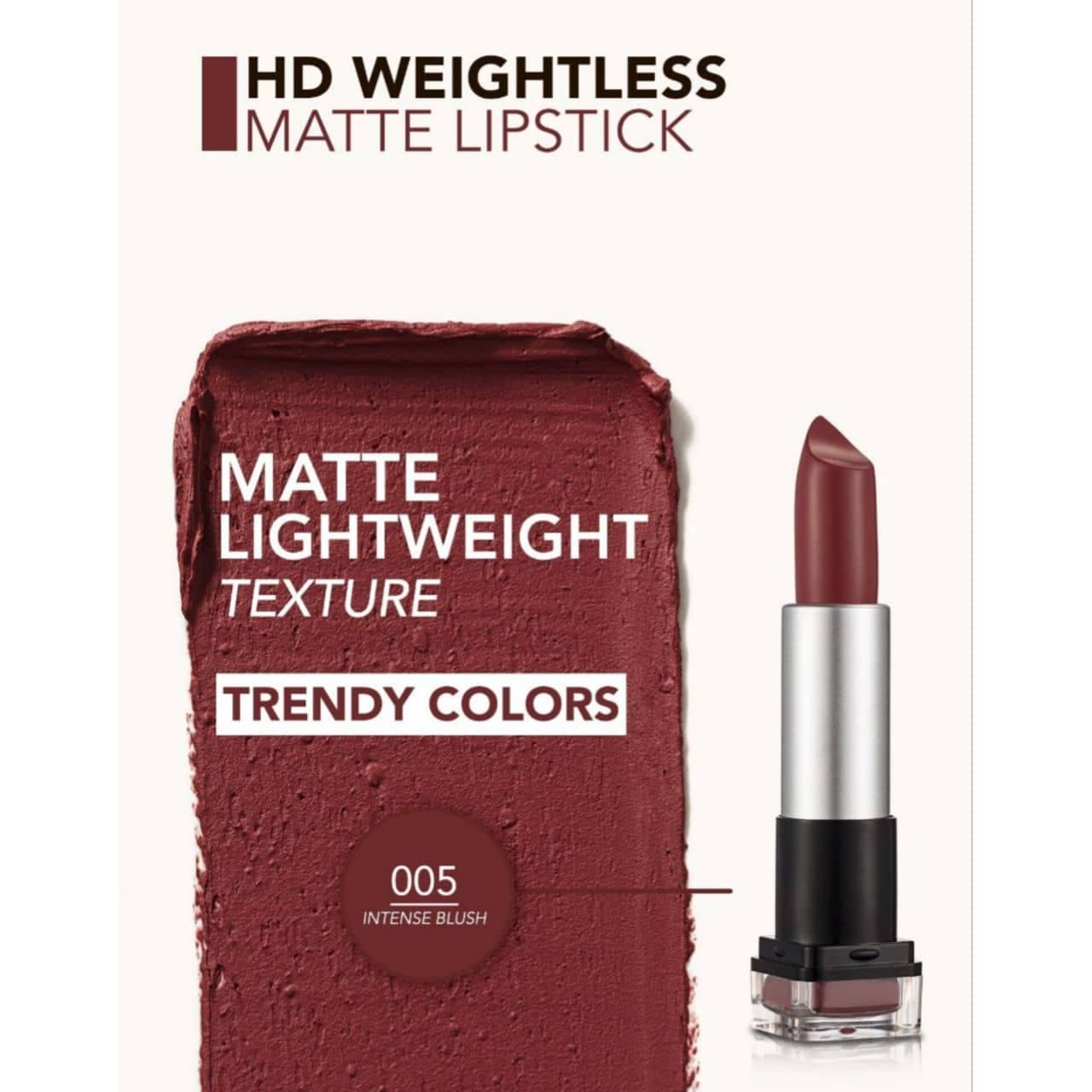 رژ لب جامد اچ دی ویتلس مات فلورمارflormar مدل HD Weightless Matte همه شماره ها — تصویر ۳