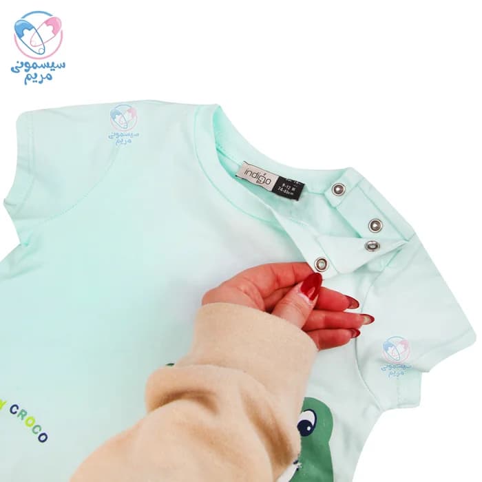 ست تیشرت شلوارک پسرانه کروکو ایندیگو 142231 Indigo — تصویر ۴