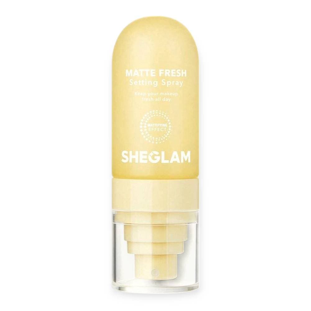 اسپری فیکس فوق‌العاده مات کننده شیگلمSHEGLAM رنگ زرد پوست چرب مدل Matte Fresh