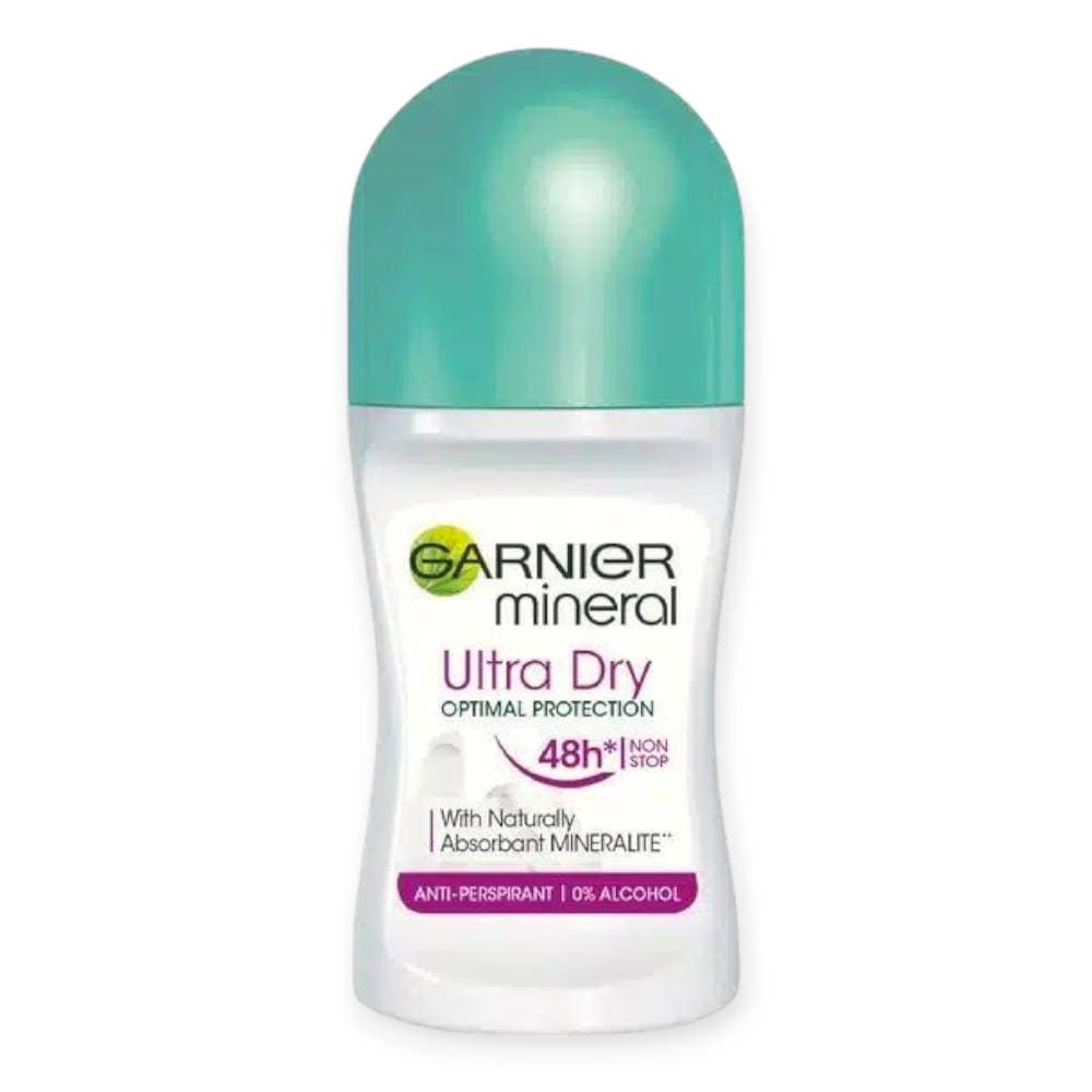 مام رول ضد تعریق زنانه گارنیرGARNIER مدل آبی ultra dry حجم 50 میل