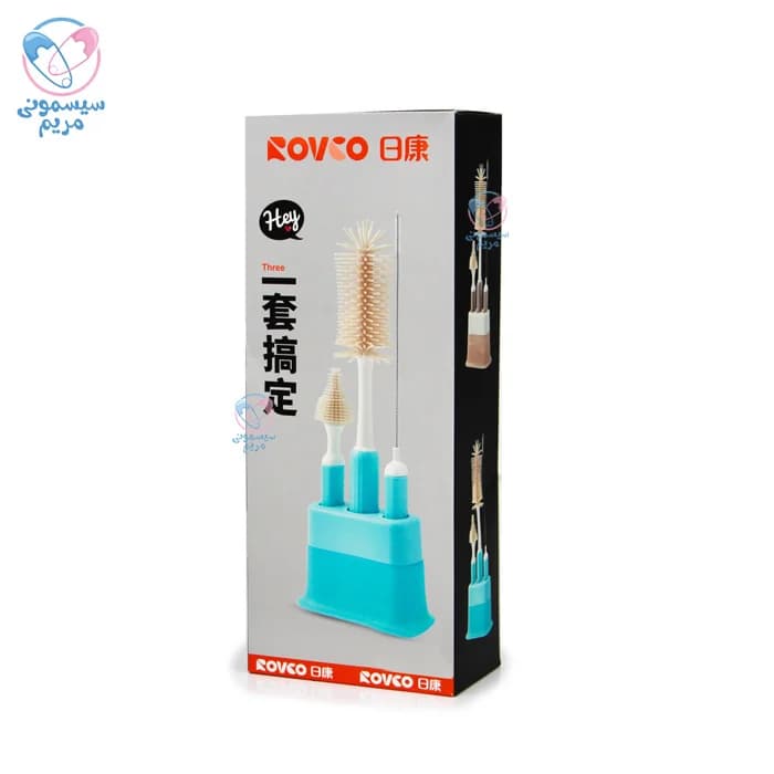 استند شیشه شور سیلیکونی سه تیکه رووکو Rovco — تصویر ۳