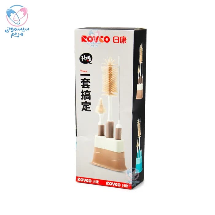 استند شیشه شور سیلیکونی سه تیکه رووکو Rovco — تصویر ۵