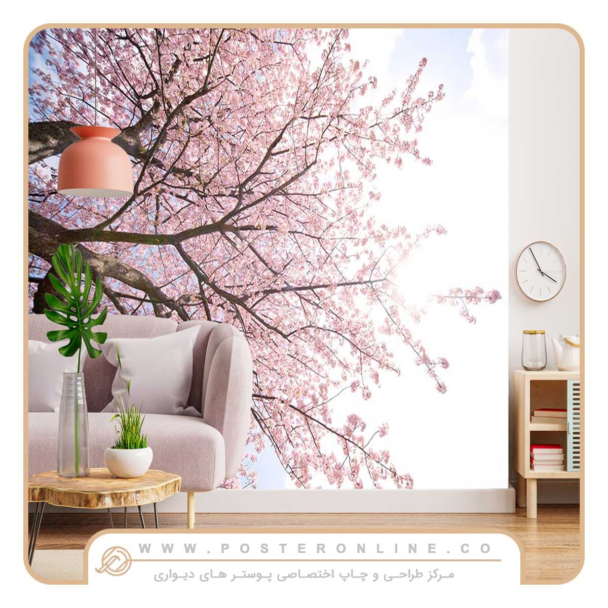 پوستر دیواری درخت شکوفه کد F-8309