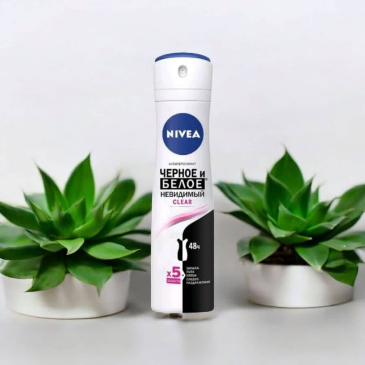 اسپری زنانه ضدتعریق 48 ساعته نیوآNIVEA مدل سفید مشکی صورتی کلیر حجم 50 میل — تصویر ۲