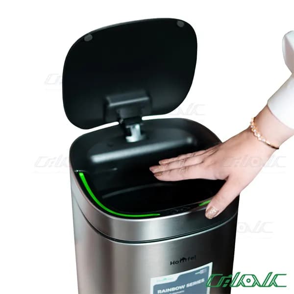 سطل زباله هوشمند مربع هومفل مدل 281-221 (8L) — تصویر ۵