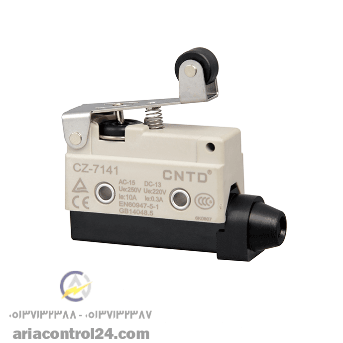 میکروسوئیچ کاور دار طرح امرن زبانه كوتاه قرقره دار CZ-7141