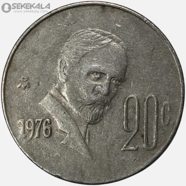 سکه 20 سنتاوو مکزیک 1976
