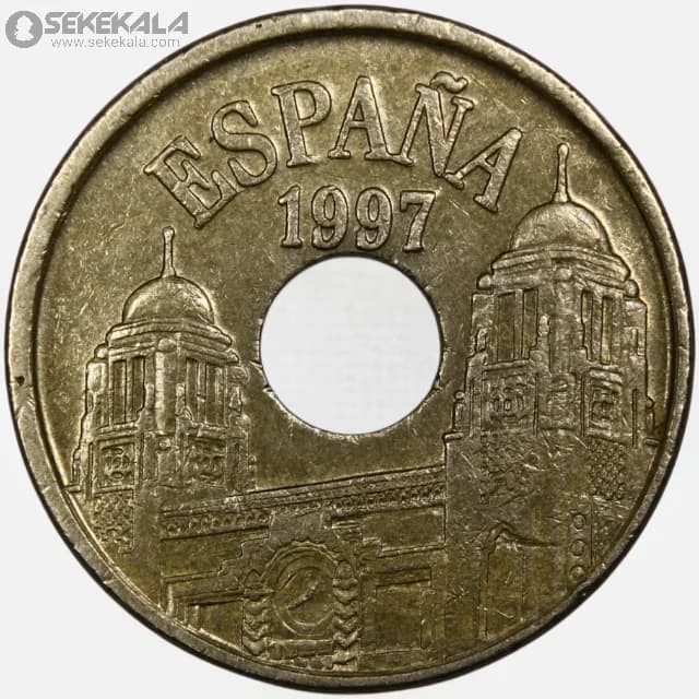 سکه 25 پزوتا اسپانیا 1997 (خوان کارلوس اول) — تصویر ۳