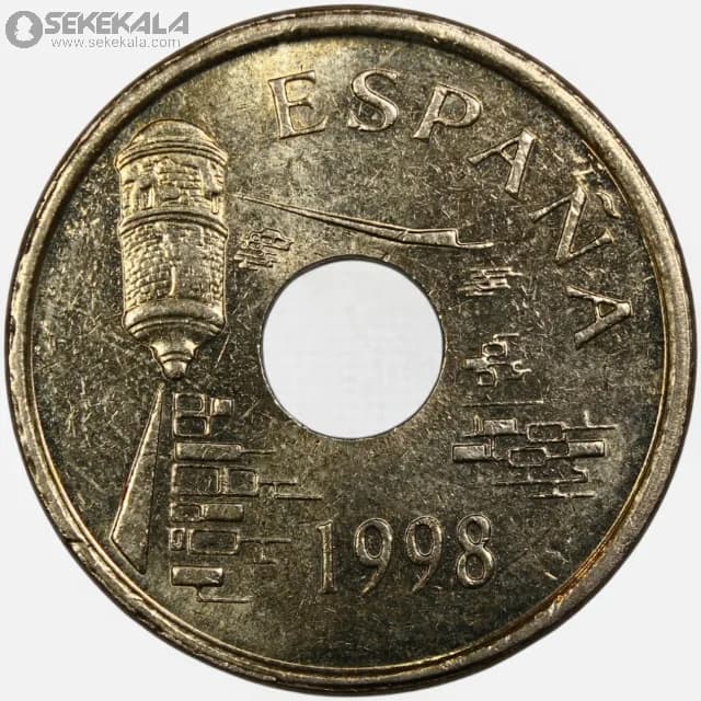 سکه 25 پزوتا اسپانیا 1998 (خوان کارلوس اول) — تصویر ۳