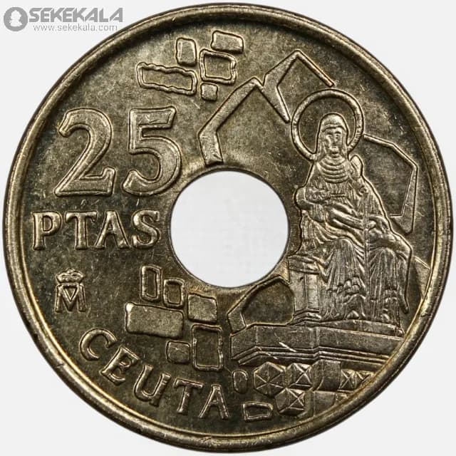 سکه 25 پزوتا اسپانیا 1998 (خوان کارلوس اول)